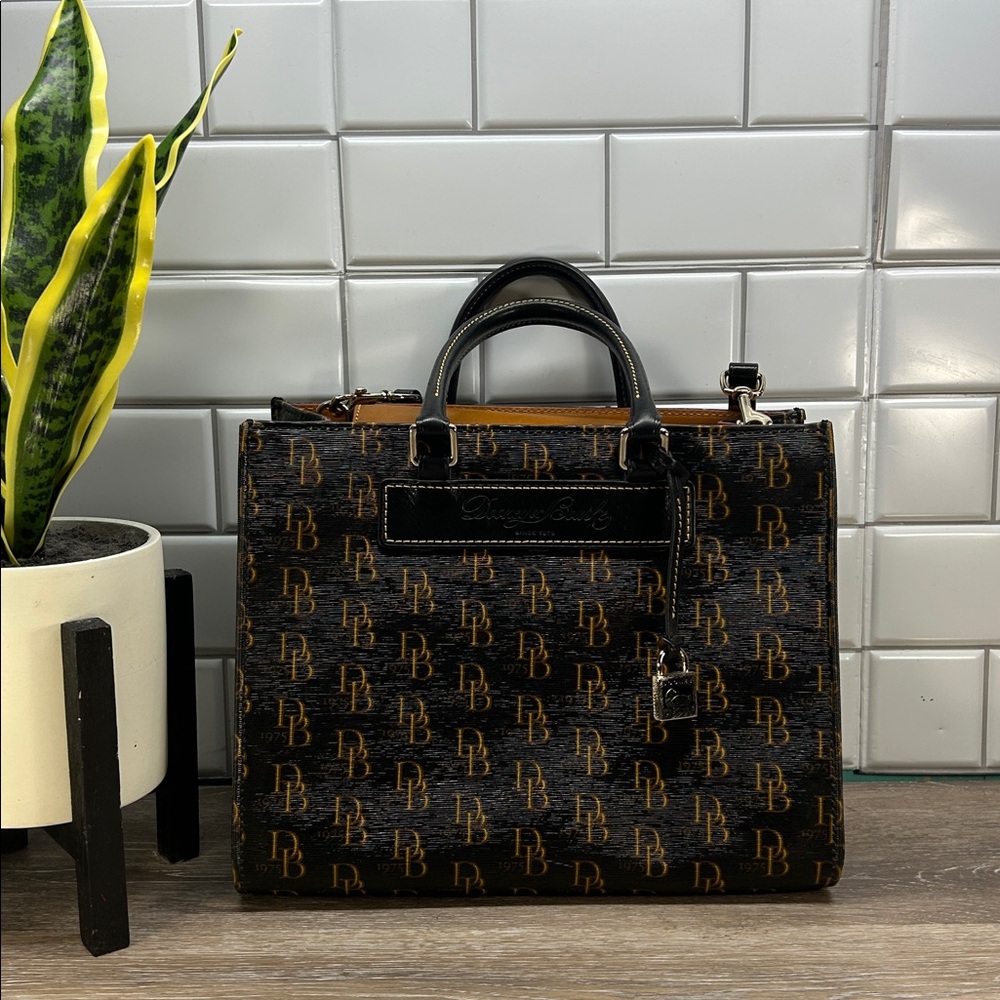 Dooney & Bourke Black and Brown Tote Bag